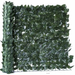 Leaf fence οn plastic mesh